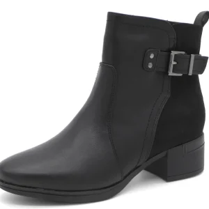 171-99-017 Dames Hoge Schoenen Boot Hak Jana 25374-001 Zwart Wijdte H (2754)