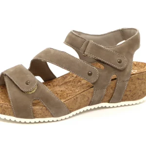 151-19-003 Dames Sandalen Comfort Durea 7385-025-8306 Donkerbeige Wijdte H (68)