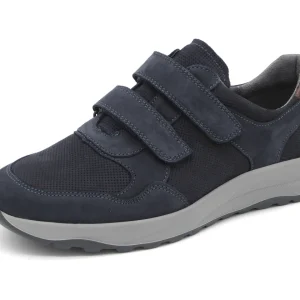 221-79-002 Heren Klittenband Schoenen Comfort Waldlaufer 662301-302-416 Donkerblauw Wijdte K (2935)