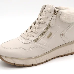 172-11-004 Dames Hoge Schoenen Boot Plat Jana 26268-411 Lichtbeige Wijdte H (3357)