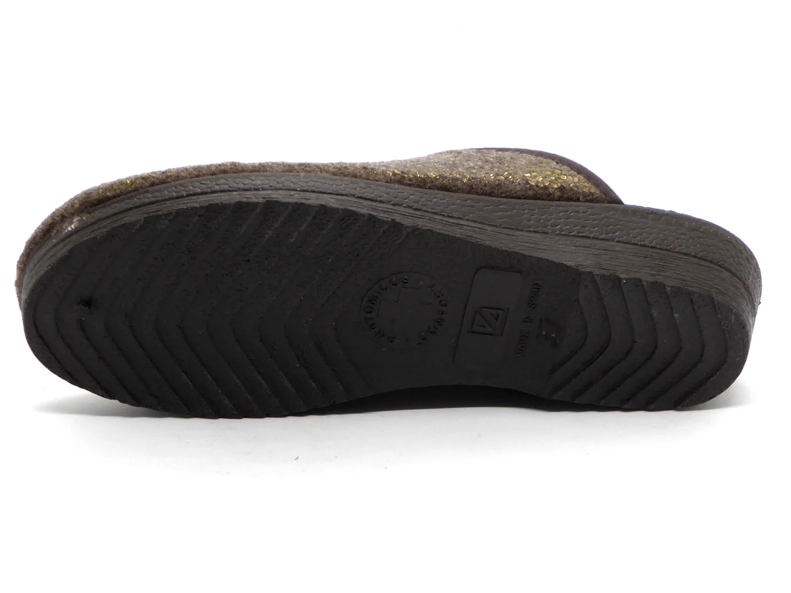 182-19-002 Dames Pantoffel-Muilen Ongevoerd Alberola 426374-5 Donkerbeige (777) - Afbeelding 5