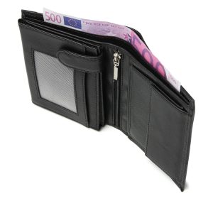 92-67730-9 Heren Heren Portemonnee Portefeuille HJ de Rooy 67 Serie 67730 Zwart  (3065)