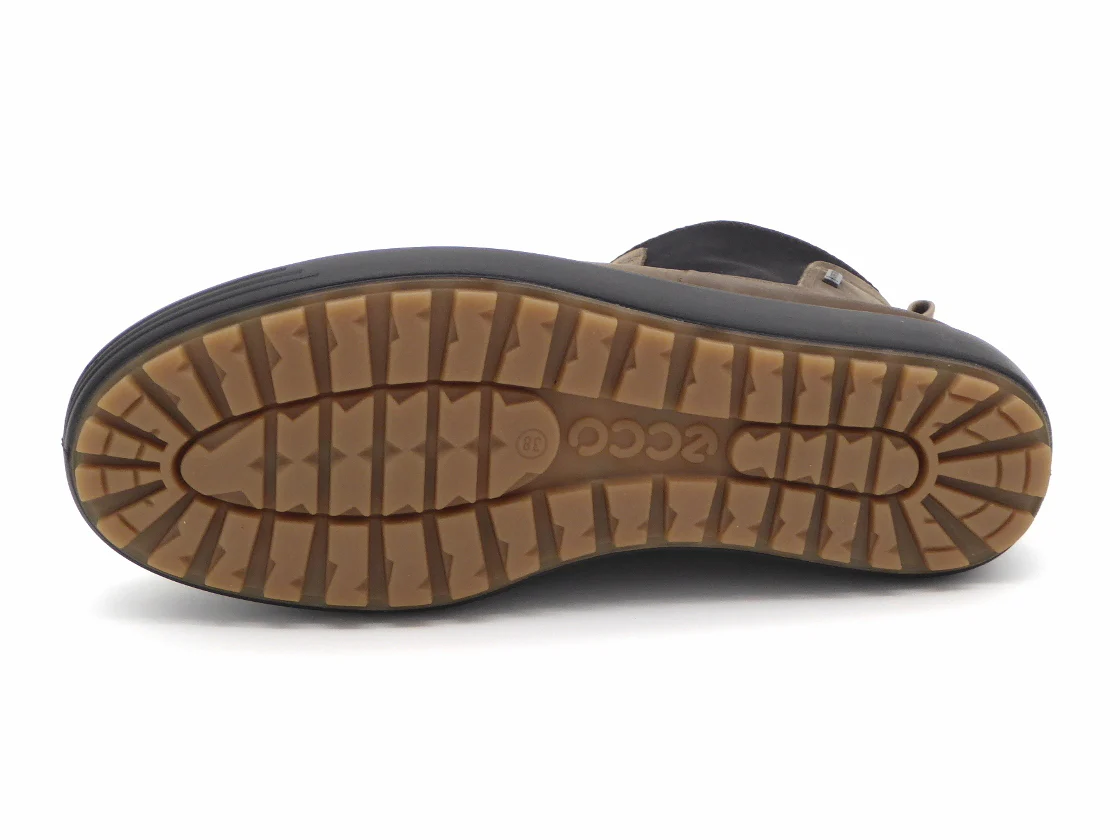 172-19-007 Dames Hoge Schoenen Boot Plat Ecco Soft 7 Tred 450463-02559 Donkerbeige (3380) - Afbeelding 5