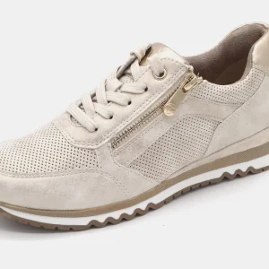 133-11-011 Dames Veterschoenen  Sneaker Marco Tozzi 23782-447 Lichtbeige  (2546)