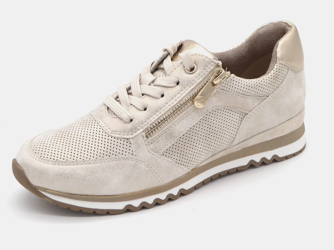 133-11-011 Dames Veterschoenen Sneaker Marco Tozzi 23782-447 Lichtbeige (2546)