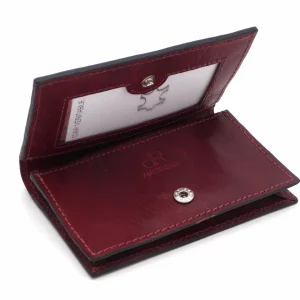 93-78611-3 Lederwaren Universeel Lederwaren Creditcard HJ de Rooy Waxi 78611 Donkerrood (3049)