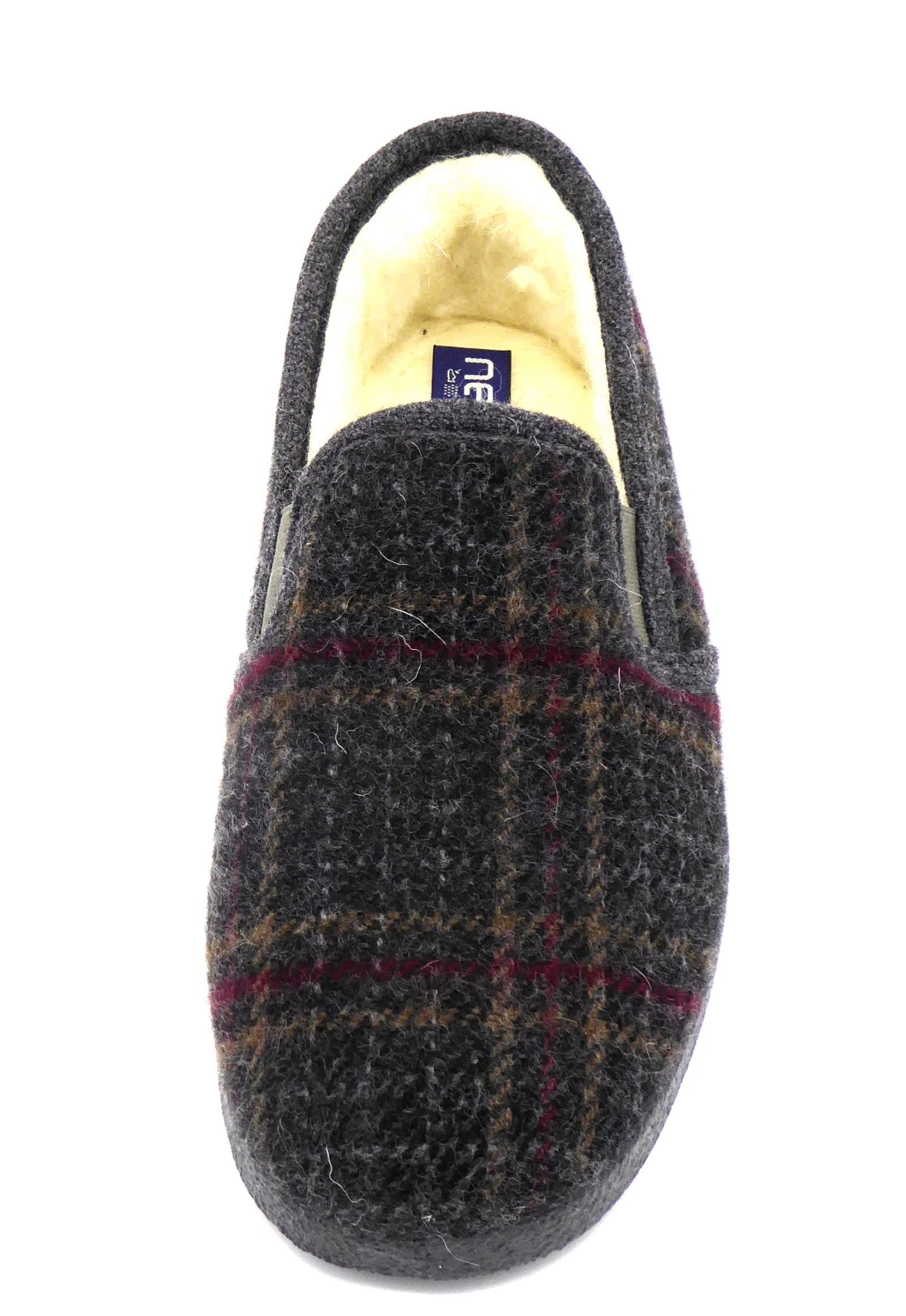 293-91-001 Heren Pantoffel-Gesloten Gevoerd Neles 50204-L Zwart Combi (408) - Afbeelding 4