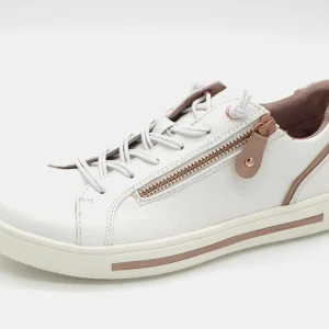 133-01-016 Dames Veterschoenen  Sneaker Jana 23660-152 Wit Wijdte H (2521)