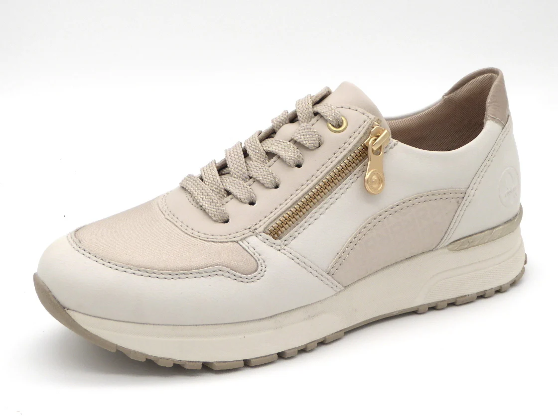 133-15-020 Dames Veterschoenen Sneaker Rieker N7401-80 Middenbeige (2969) - Afbeelding 2