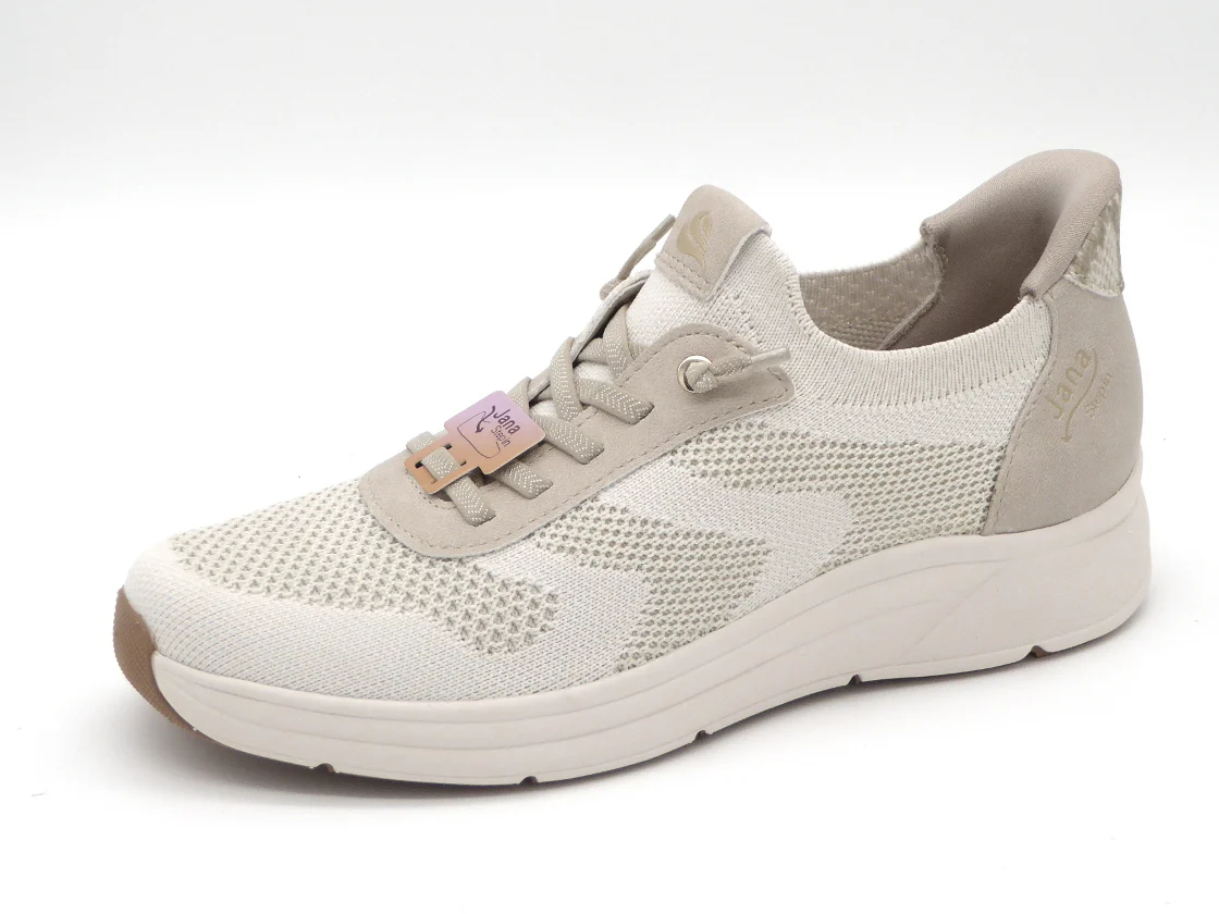 142-11-004 Dames Instappers Sportief Jana 23777-499 Lichtbeige Wijdte H (3486)