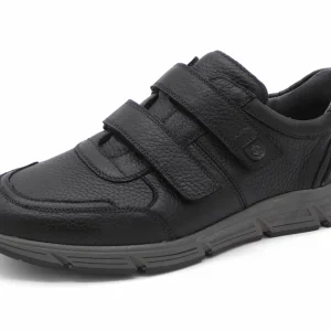 221-99-003 Heren Klittenband Schoenen Comfort Waldlaufer 323304-199-001 Zwart Wijdte H (3303)