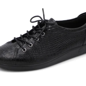 132-99-001 Dames Veterschoenen  Sportief Ecco Soft 2.0 / 206503-21001 Zwart  (310)