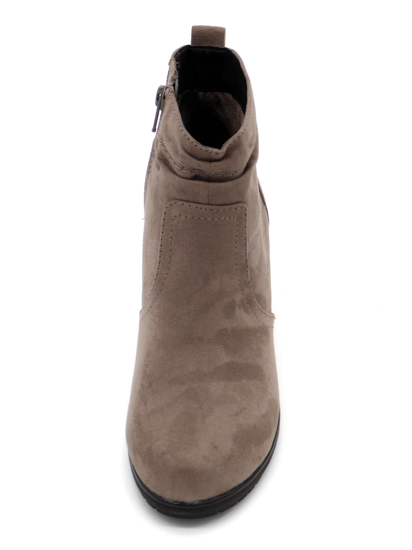 171-19-001 Dames Hoge Schoenen Boot Hak Jana 26371-324 Donkerbeige Wijdte H (2192) - Afbeelding 4