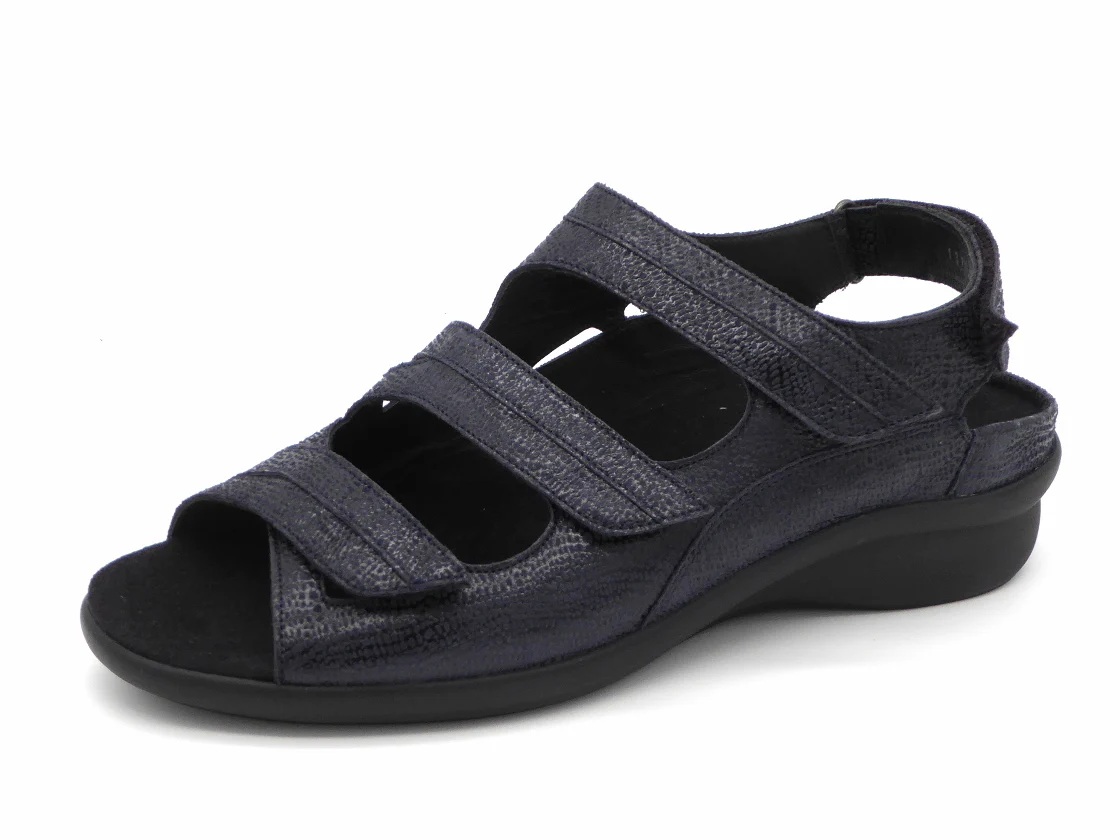 151-79-004 Dames Sandalen Comfort Durea 7409-218-0855 Donkerblauw Wijdte H (2945)
