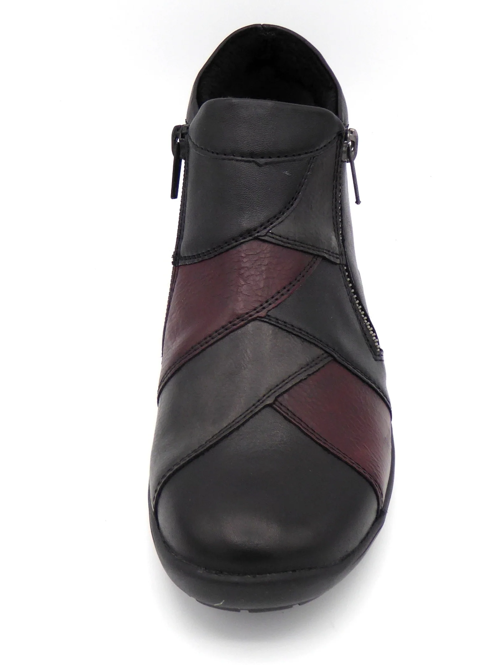 172-91-001 Dames Hoge Schoenen Boot Plat Remonte R7674-02 Zwart Combi Wijdte H (756) - Afbeelding 4