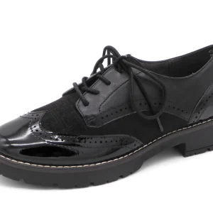 133-99-017 Dames Veterschoenen  Sneaker Jana 23770-008 Zwart Wijdte H (2741)