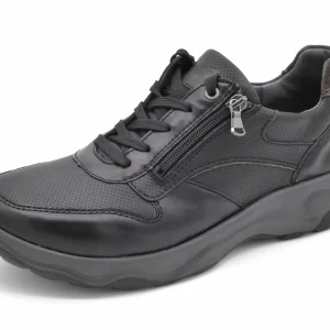 231-99-001 Heren Veterschoenen Comfort Waldlaufer 718006-306-991 Zwart Wijdte H (2709)