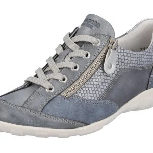 133-75-005 Dames Veterschoenen  Sneaker Remonte R3410-14 Middenblauw  (2076)