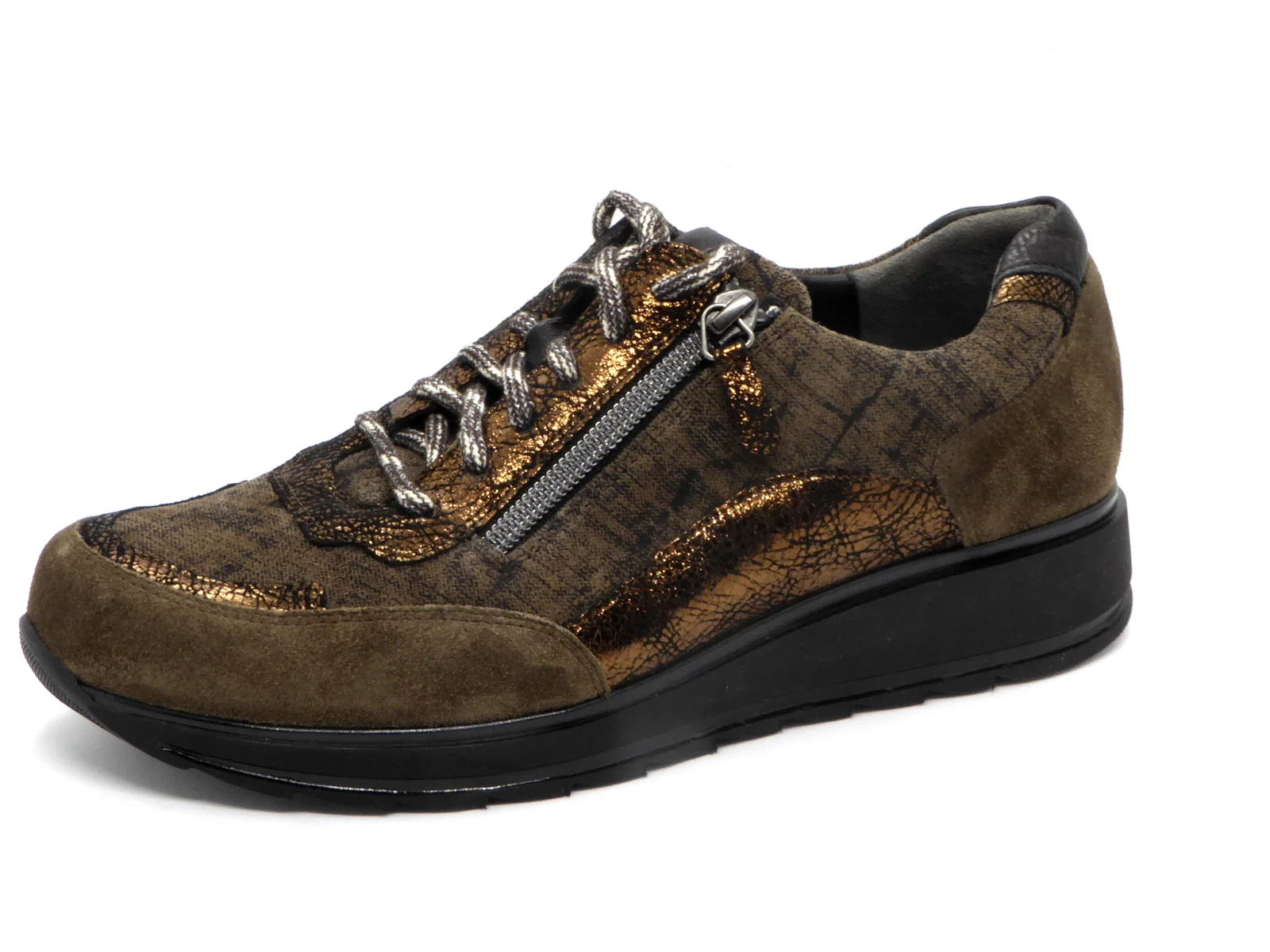 131-29-003 Dames Veterschoenen Comfort Durea 6263-685-9854 Donkerbruin Wijdte H (850) - Afbeelding 2