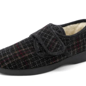 293-91-002 Heren Pantoffel-Gesloten Gevoerd Neles 50202-L Zwart Combi (1928)