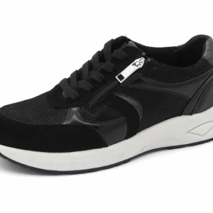 131-99-023 Dames Veterschoenen  Comfort Waldlaufer 703002-104-001 Zwart Wijdte H (3292)