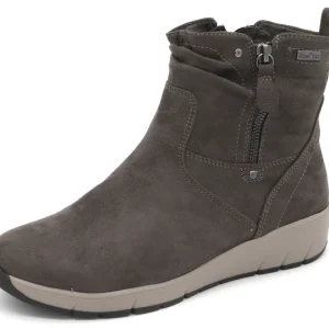 172-19-006 Dames Hoge Schoenen Boot Plat Jana 26497-231 Donkerbeige Wijdte H (3359)