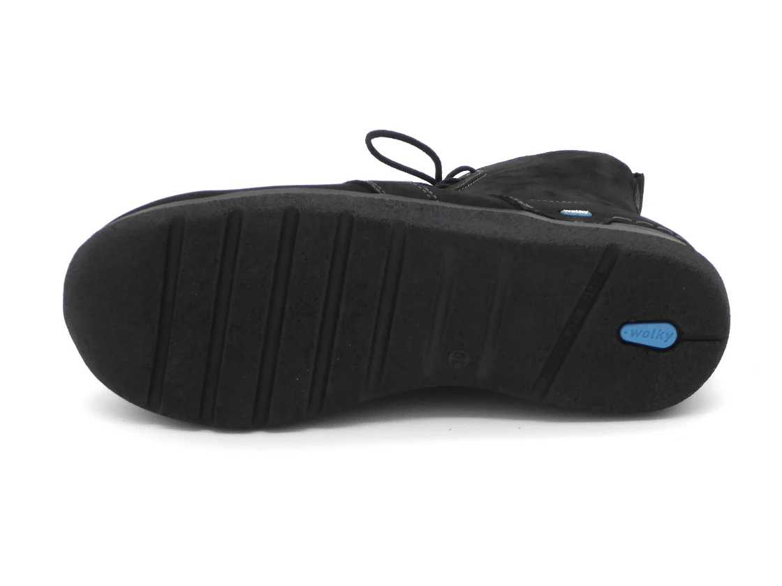 172-99-069 Dames Hoge Schoenen Boot Plat Wolky Viper HV 0663210-000 Zwart Combi (3393) - Afbeelding 5