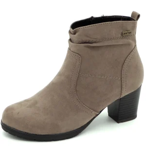 171-19-001 Dames Hoge Schoenen Boot Hak Jana 26371-324 Donkerbeige Wijdte H (2192)