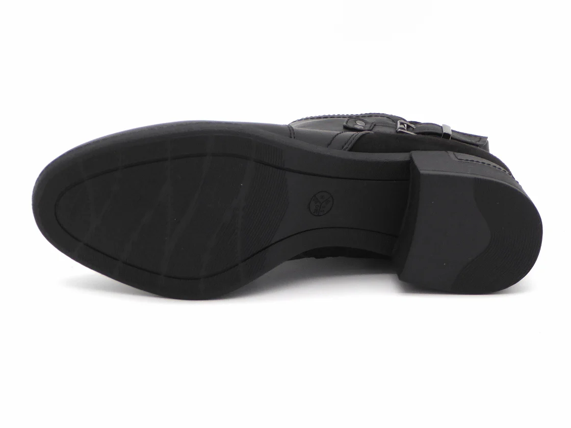 171-99-017 Dames Hoge Schoenen Boot Hak Jana 25374-001 Zwart Wijdte H (2754) - Afbeelding 5