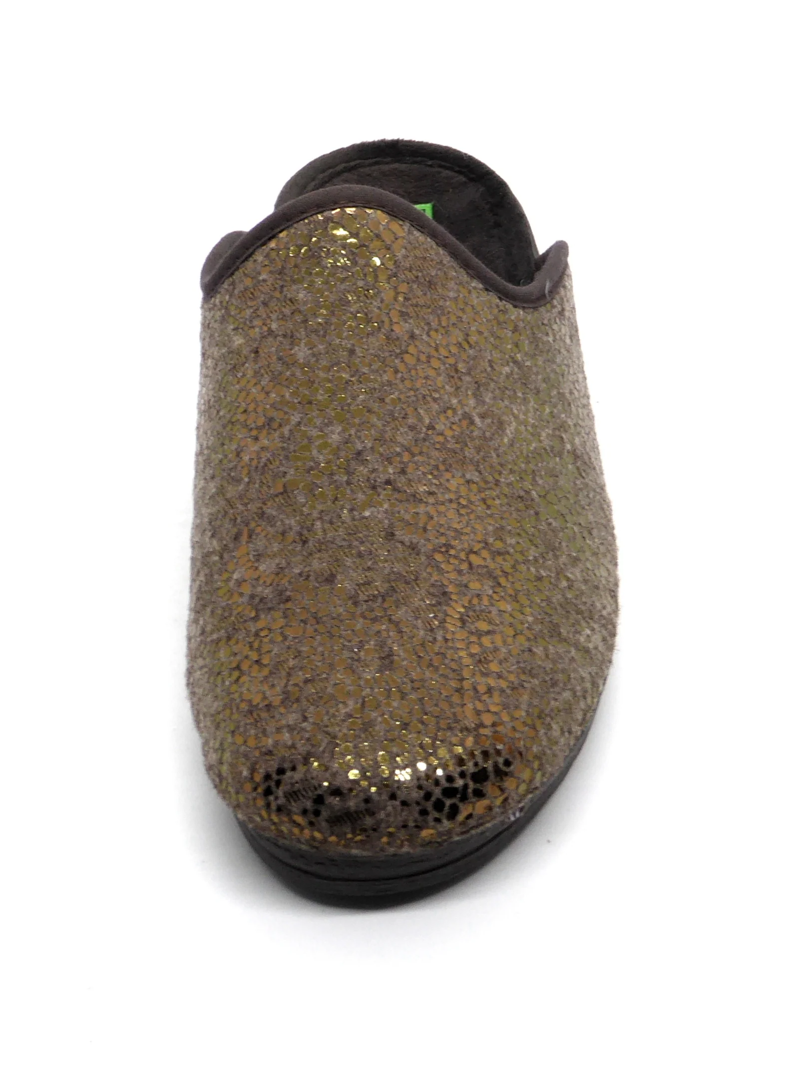 182-19-002 Dames Pantoffel-Muilen Ongevoerd Alberola 426374-5 Donkerbeige (777) - Afbeelding 4