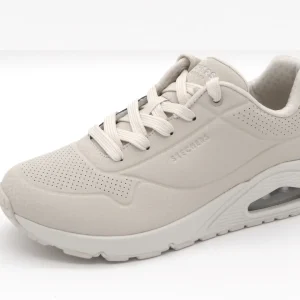 132-11-012 Dames Veterschoenen  Sportief Skechers Uno Shiny Scale 177861 OFWT Lichtbeige  (3640)