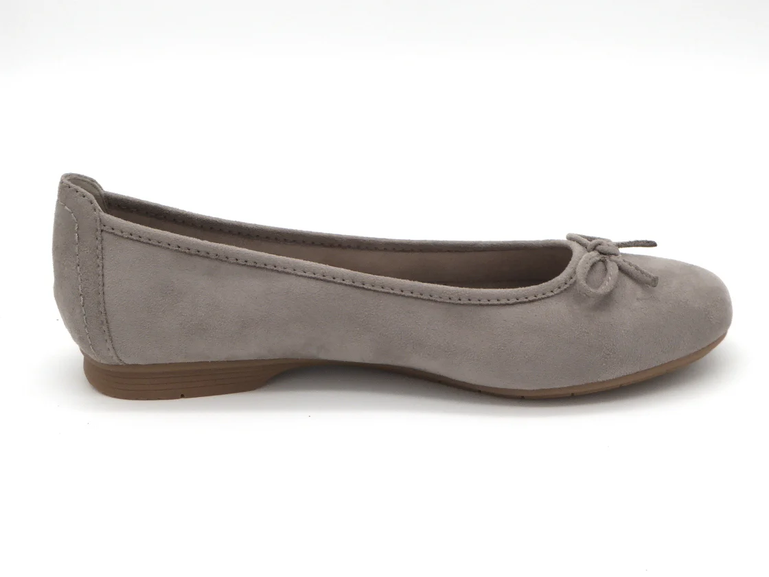 143-85-002 Dames Instappers Ballerina Jana 22164-231 Middengrijs Wijdte H (3480) - Afbeelding 3