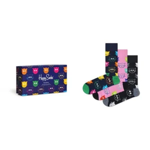 3-Pack Mixed Cat Socks Gift Set 3p XMJA08