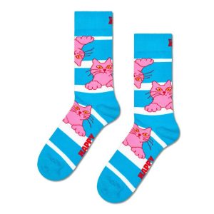 Cat on Stripe Sock P004476