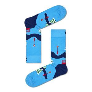 Santa on the Way to Work Sock P000263