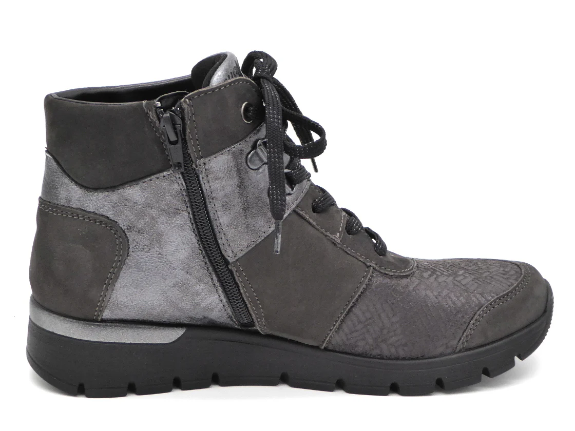 172-89-005 Dames Hoge Schoenen Boot Plat Waldlaufer OrthoTritt 626K82-300-052 Donkergrijs Wijdte K (2716) - Afbeelding 3