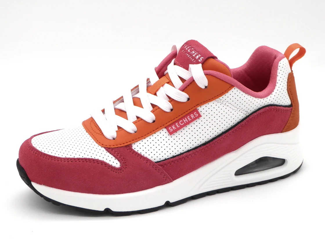 132-55-005 Dames Veterschoenen Sportief Skechers Uno Two Mutch Fun 177105 PKOR Roze (3249) - Afbeelding 2