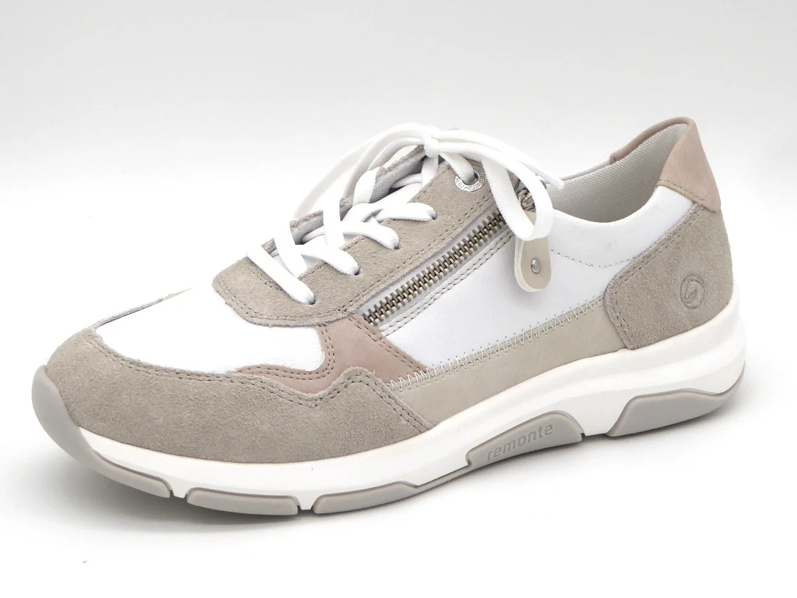 133-09-015 Dames Veterschoenen Sneaker Remonte D1S03-81 Wit Combi Wijdte G (2953) - Afbeelding 2