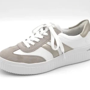 133-15-025 Dames Veterschoenen  Sneaker Remonte D3E00-80 Middenbeige Wijdte H (3541)