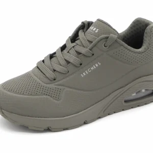 132-65-004 Dames Veterschoenen Sportief Skechers Uno Shiny Scale 177861 OLV Middengroen (3445)