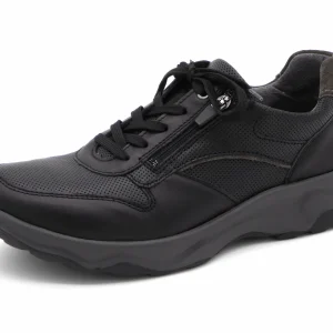 231-99-017 Heren Veterschoenen Comfort Waldlaufer 718006-316-991 Zwart Wijdte H (3307)