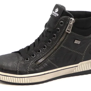 172-99-055 Dames Hoge Schoenen Boot Plat Remonte D0772-01 Zwart (1839)