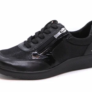 131-99-022 Dames Veterschoenen  Comfort Sens 1421-11611W7  Kira 01 Zwart Wijdte K (3412)