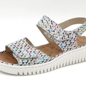 151-51-002 Dames Sandalen Comfort Waldlaufer 955001-152-299 Combi Kleuren Wijdte H (2938)