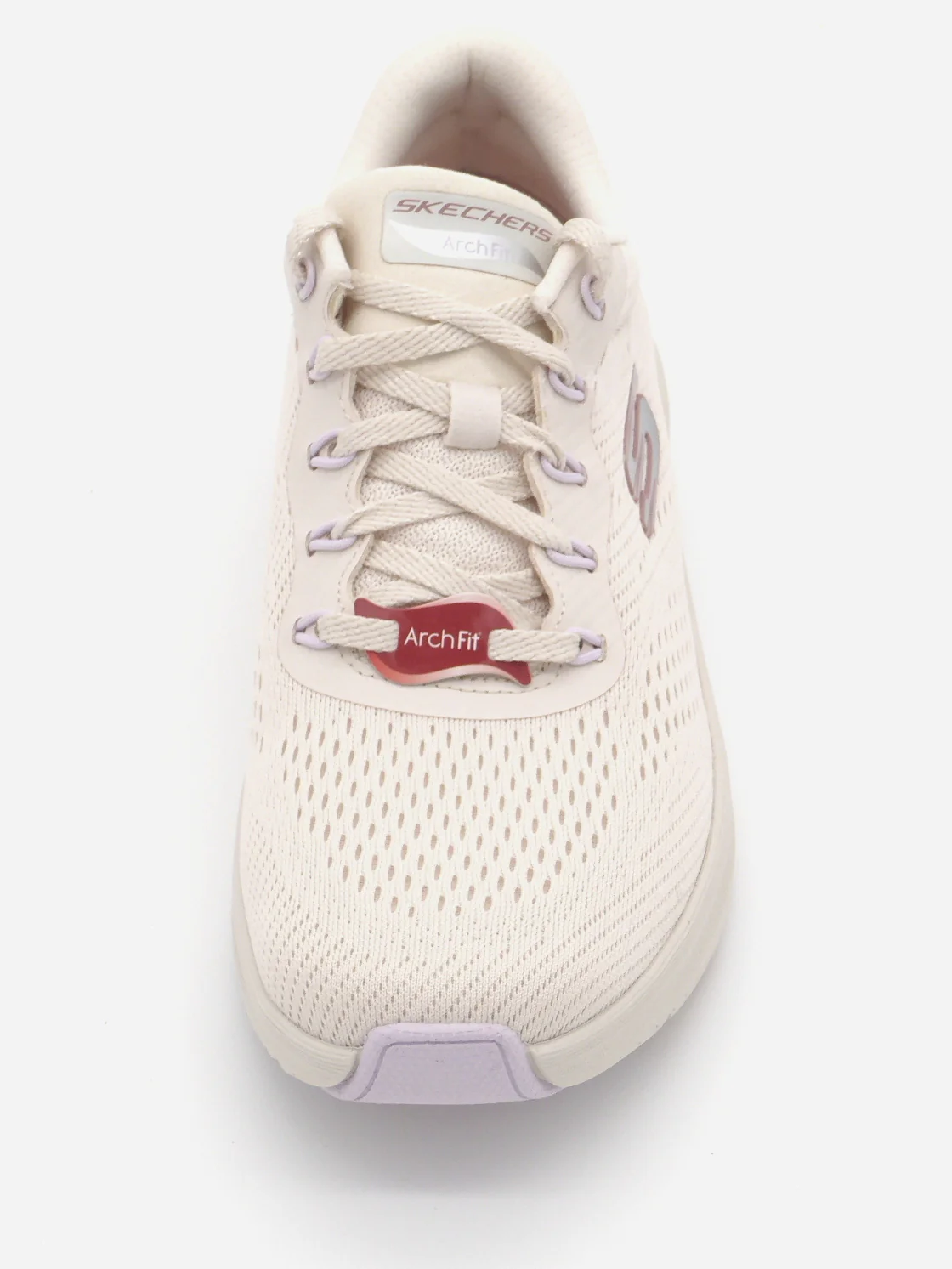 132-11-008 Dames Veterschoenen Sportief Skechers Arch Fit 2.0 Big League 150051 NTMT Lichtbeige (2677) - Afbeelding 4