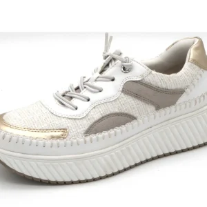 133-09-011 Dames Veterschoenen Sneaker Marco Tozzi 23733-137 Wit Combi (2917)