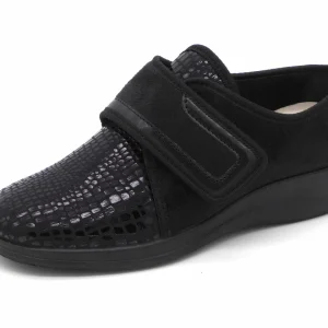 192-99-013 Dames Pantoffel-Gesloten Ongevoerd Fischer 18411-222 Zwart  (3401)