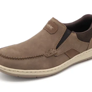 242-19-003 Heren Instappers Sportief Rieker 17368-25 Donkerbeige Wijdte H (2594)