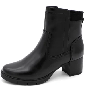 171-99-002 Dames Hoge Schoenen Boot Hak Jana 25360-001 Zwart Wijdte H (2185)