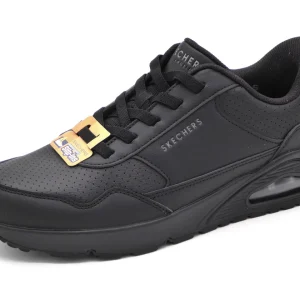 242-99-017 Heren Instappers Sportief Skechers Slip-Ins Uno Banksia Luxe 183023 BBK Zwart  (3454)